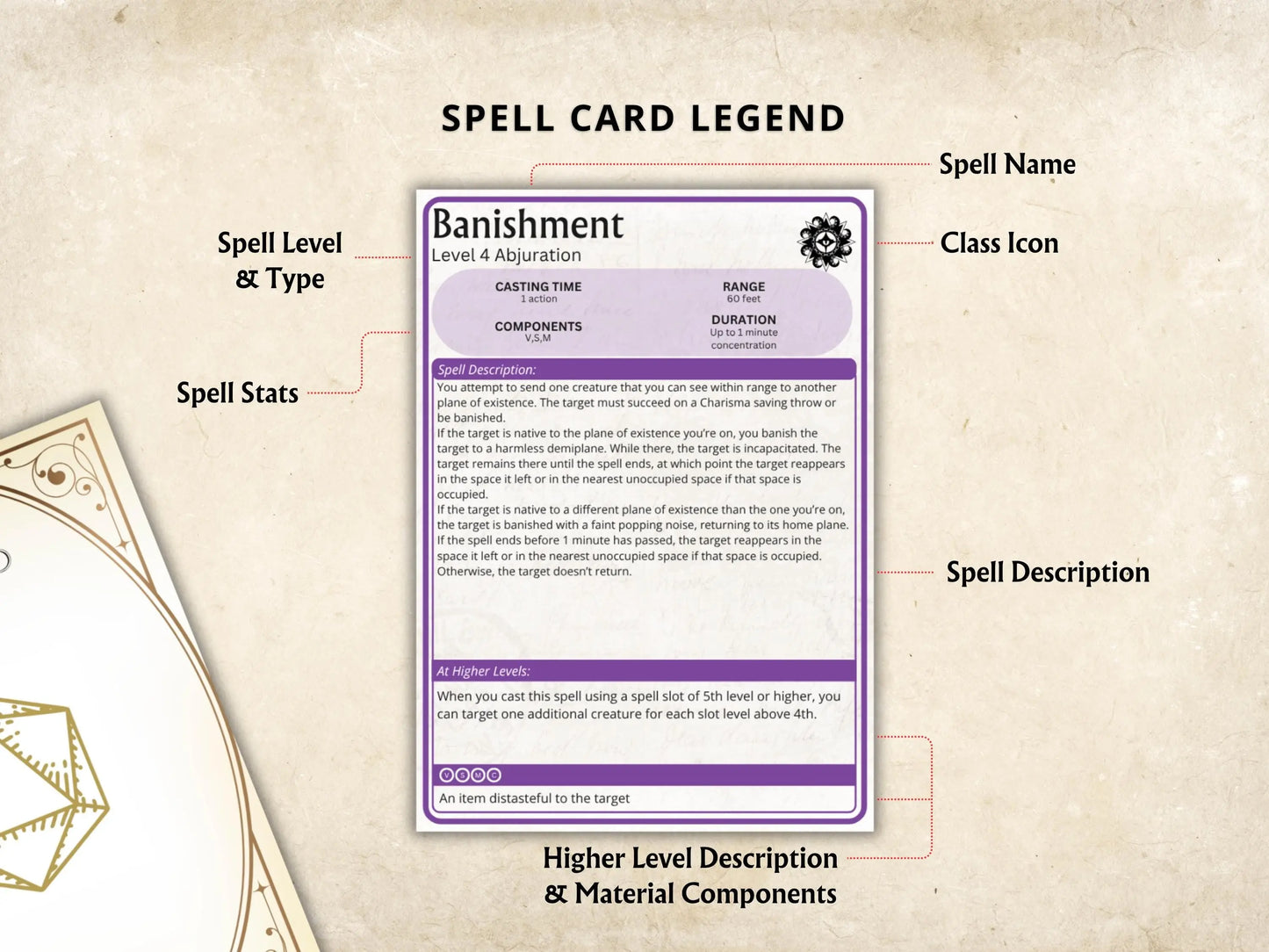 Warlock DnD Spell Cards 5e 2014 FeyWorks.co.uk