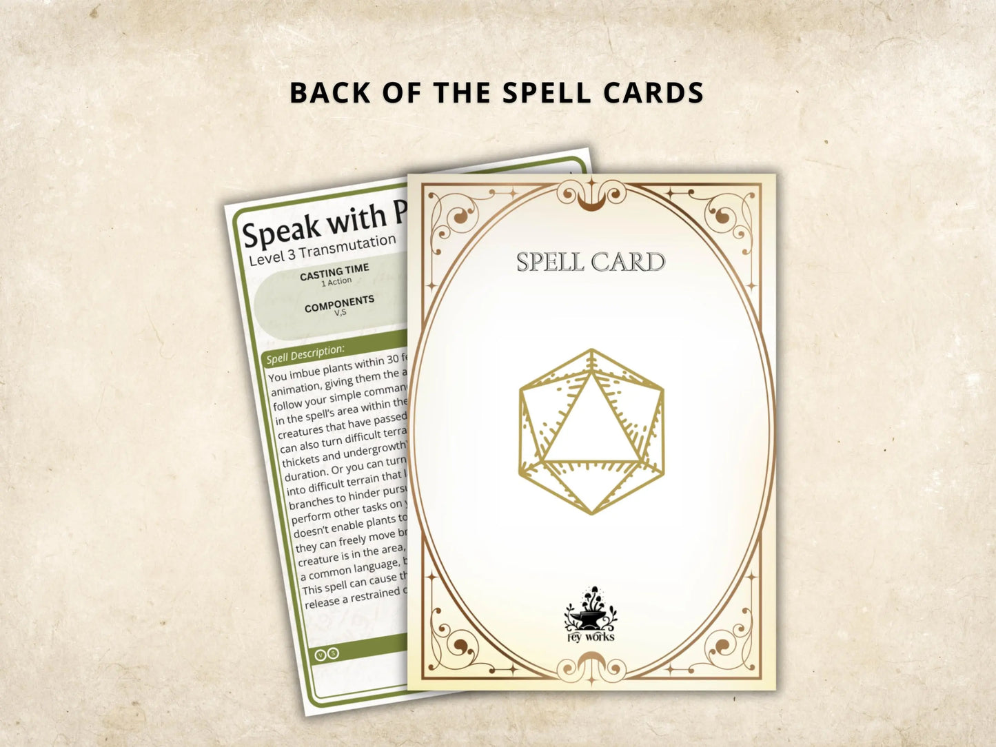 Druid DnD Spell Cards 5e 2014 FeyWorks.co.uk