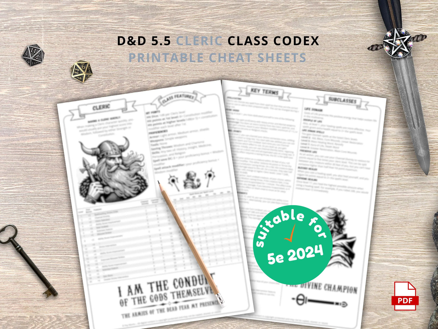 Cleric 5.5 2024 Reference Guide - Cheat Sheet FeyWorks.co.uk
