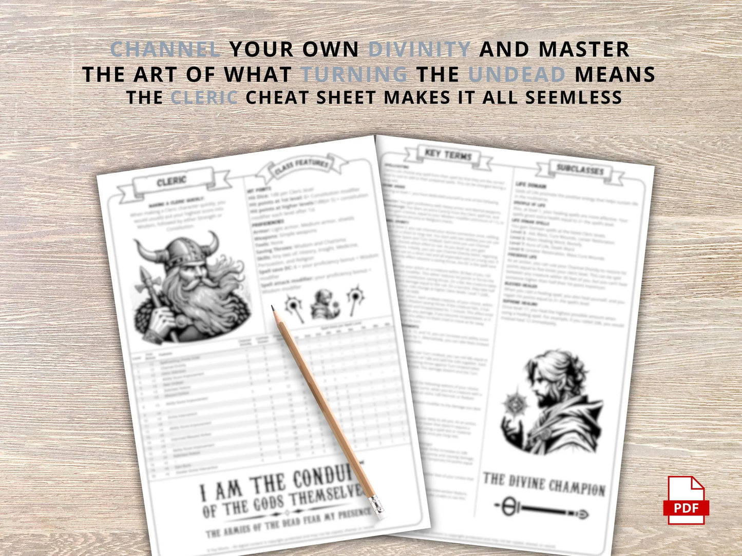 Cleric 5.5 2024 Reference Guide - Cheat Sheet FeyWorks.co.uk