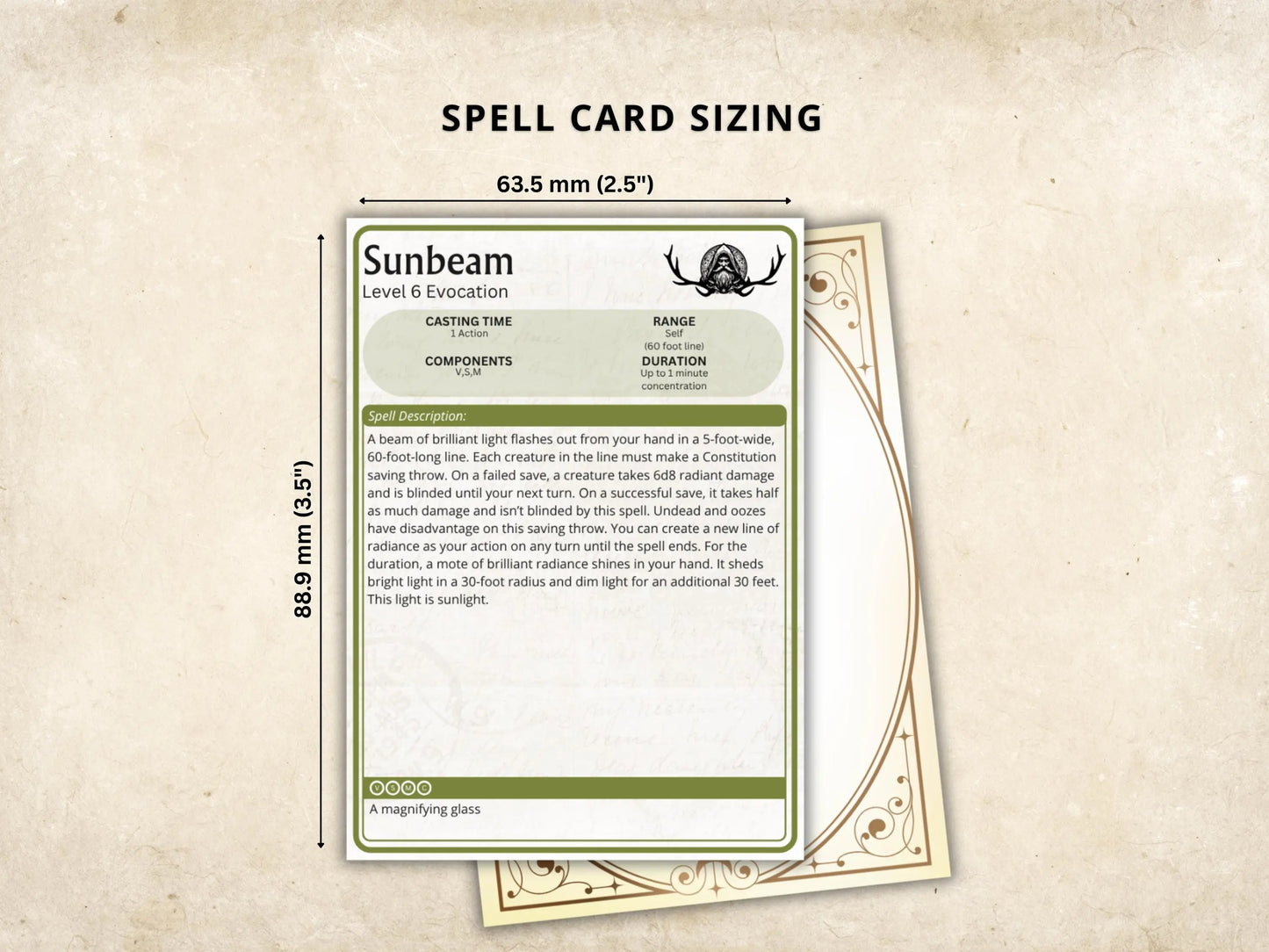 Druid DnD Spell Cards 5e 2014 FeyWorks.co.uk