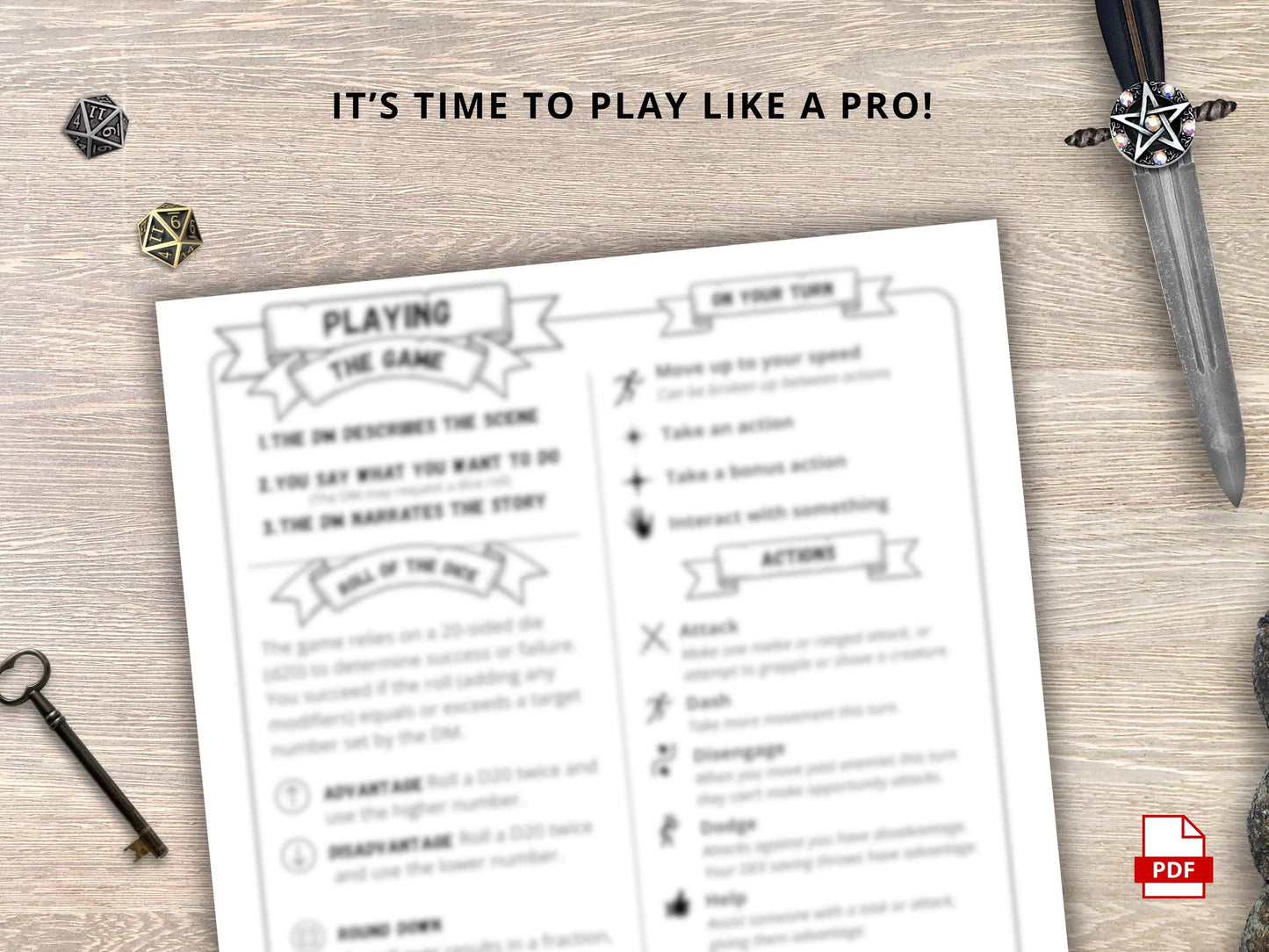 Player Cheat Sheet 5e 2014 & 5.5 2024 FeyWorks.co.uk