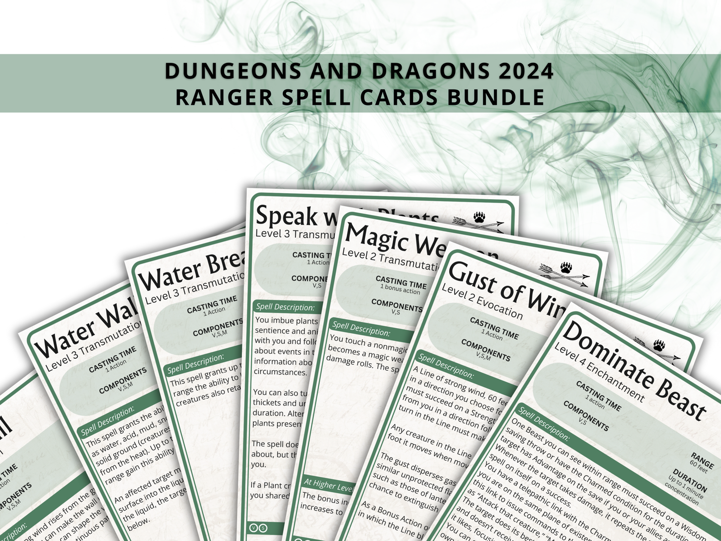 Ranger DnD Spell Cards 2024