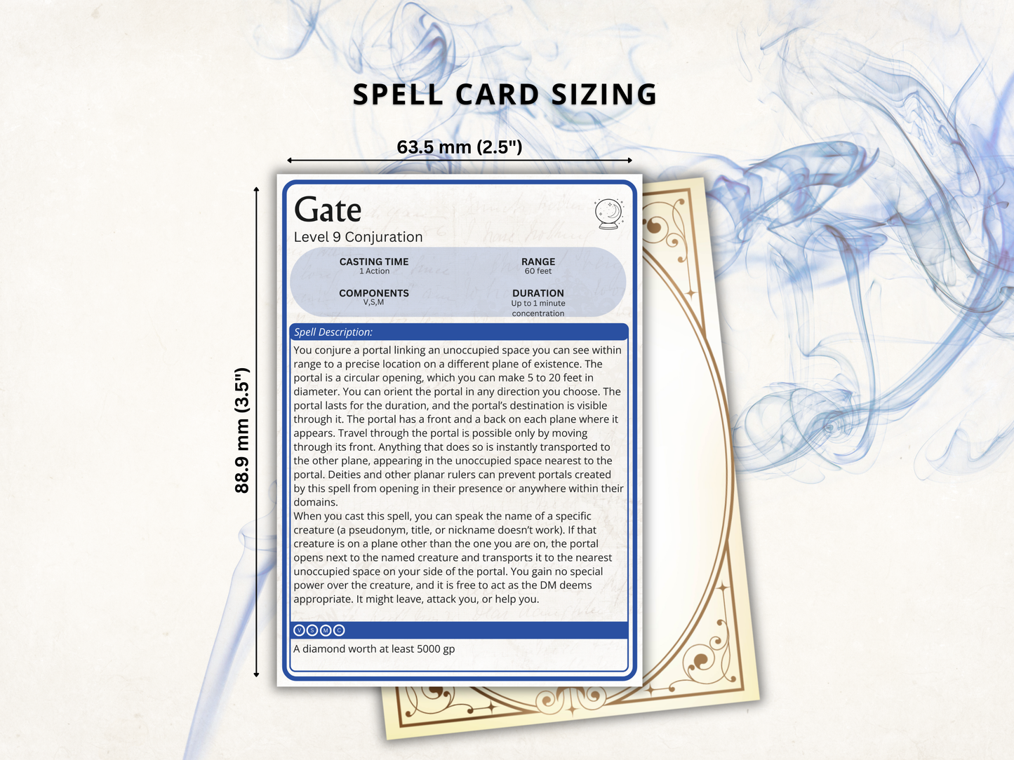 Wizard DnD Spell Cards 2024