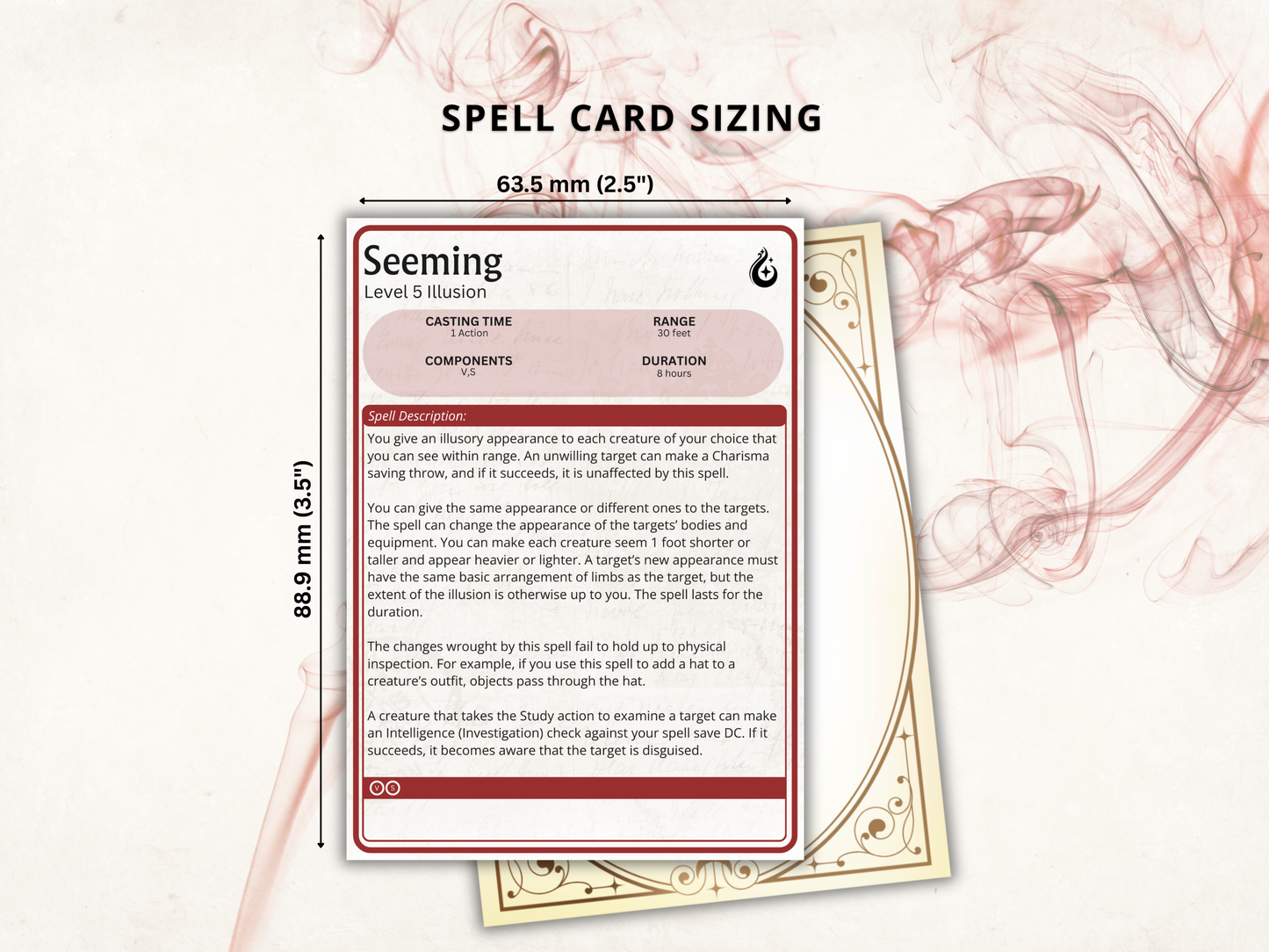 Sorcerer DnD Spell Cards 2024