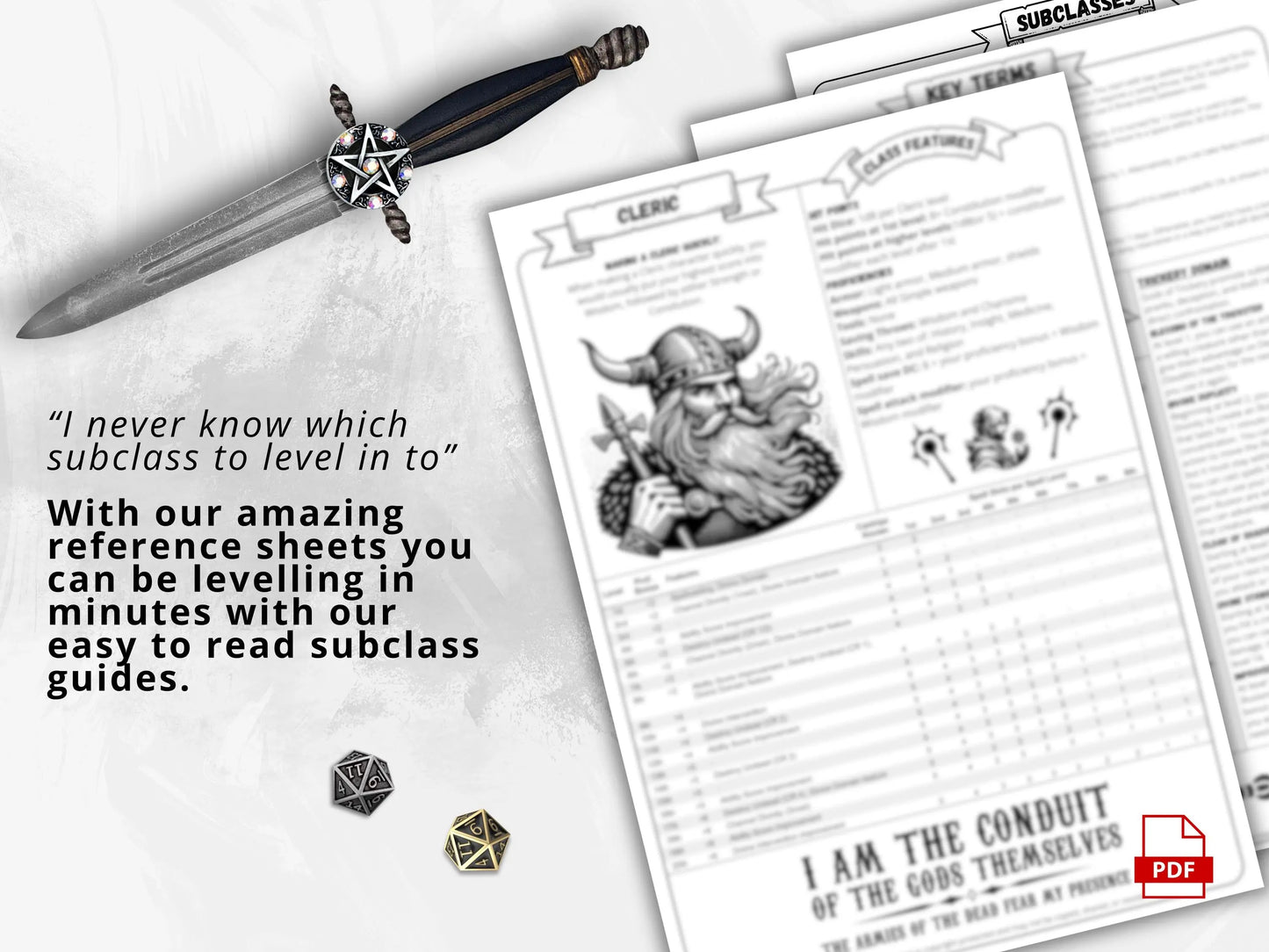 Cleric 5e 2014 Reference Guide - Cheat Sheet FeyWorks.co.uk