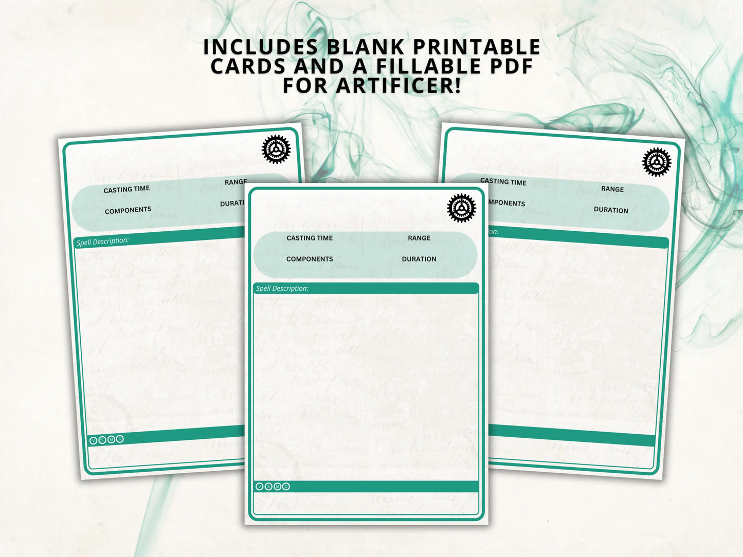 Artificer DnD Spell Cards 5e 2024 FeyWorks.co.uk