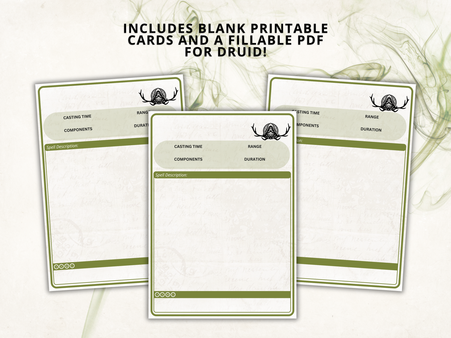 Druid DnD Spell Cards 2024