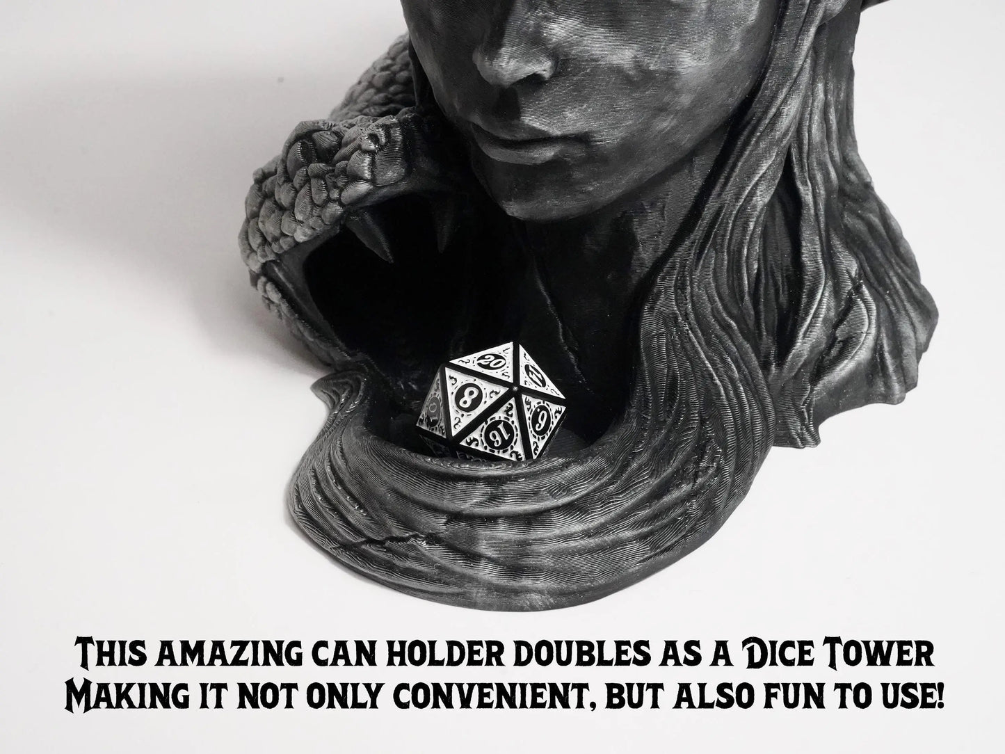 Infernal Gambit Dice Tower & Can Holder FeyWorks.co.uk