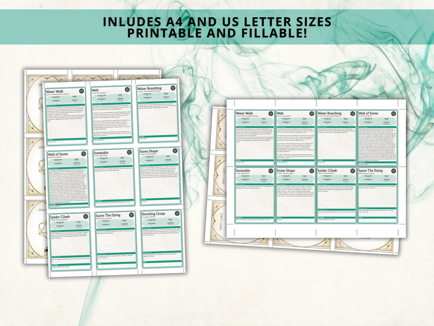 Artificer DnD Spell Cards 5e 2024 FeyWorks.co.uk