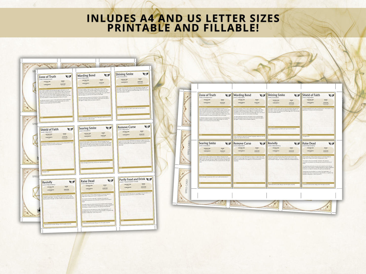 Paladin DnD Spell Cards 2024