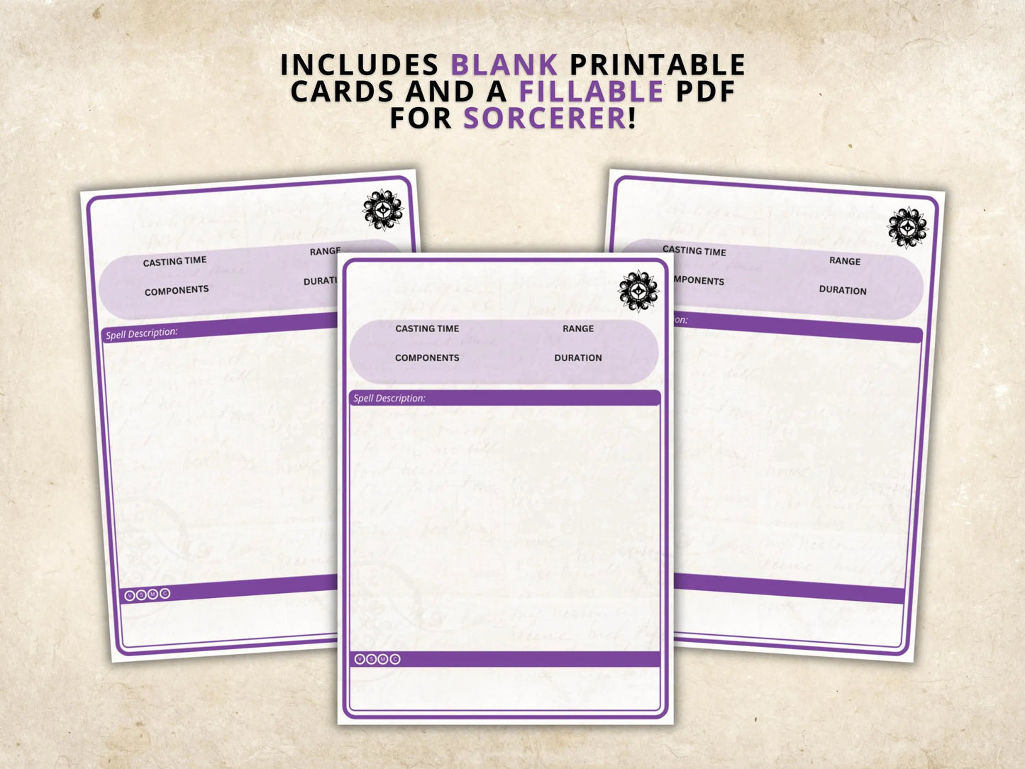 Warlock DnD Spell Cards 5e 2014 FeyWorks.co.uk