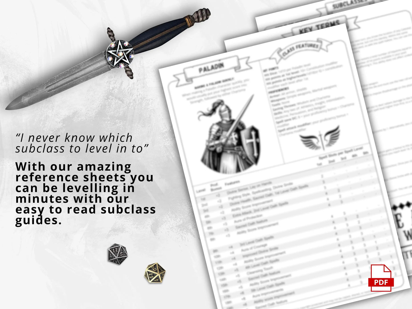 Paladin 5e 2014 Reference Guide - Cheat Sheet FeyWorks.co.uk