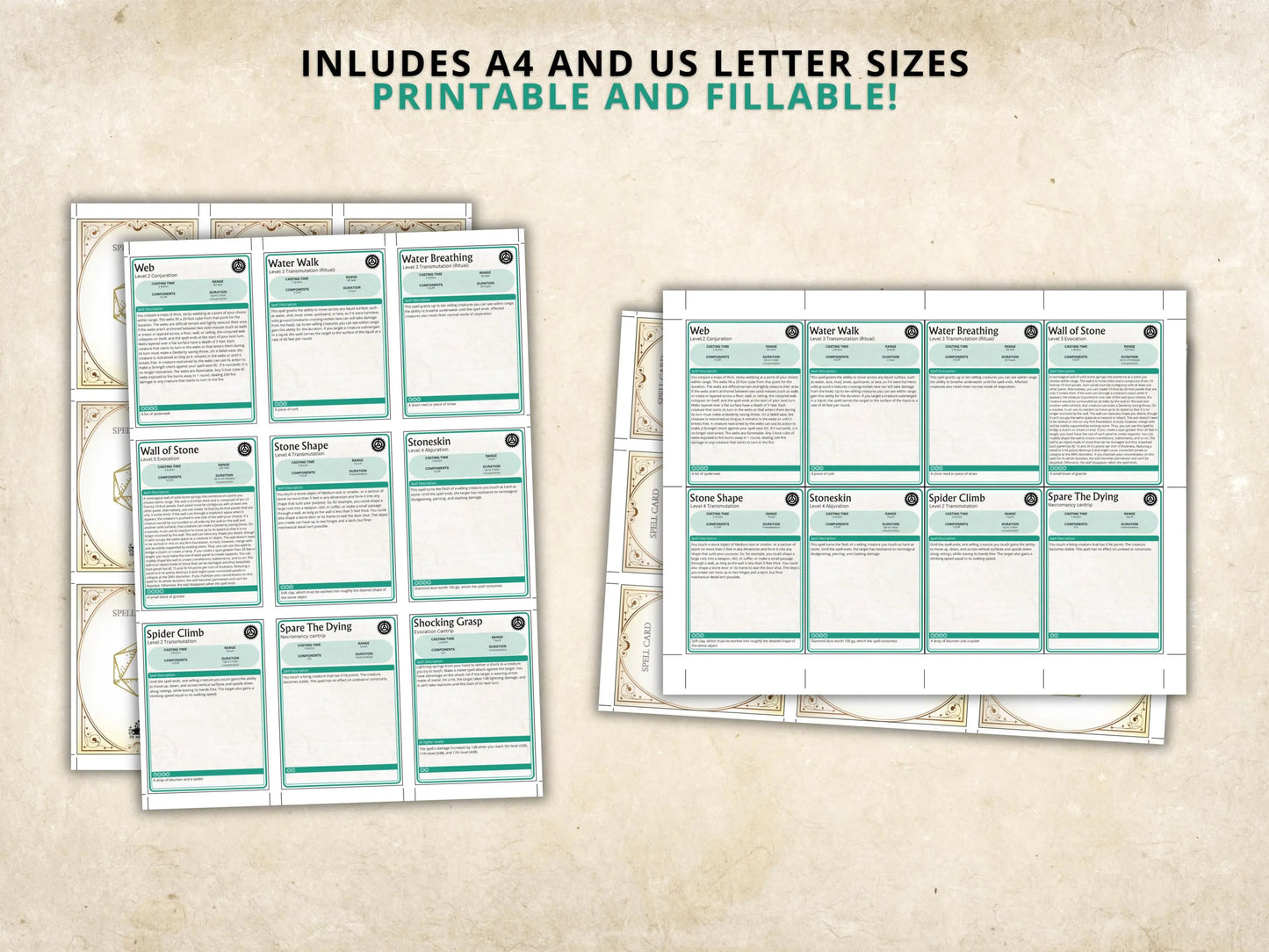 Artificer DnD Spell Cards 5e 2014 FeyWorks.co.uk