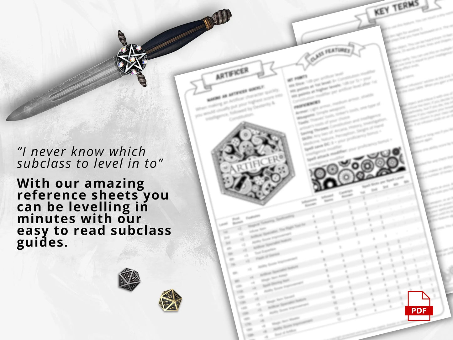 Artificer 5e 2014 Reference Guide - Cheat Sheet FeyWorks.co.uk