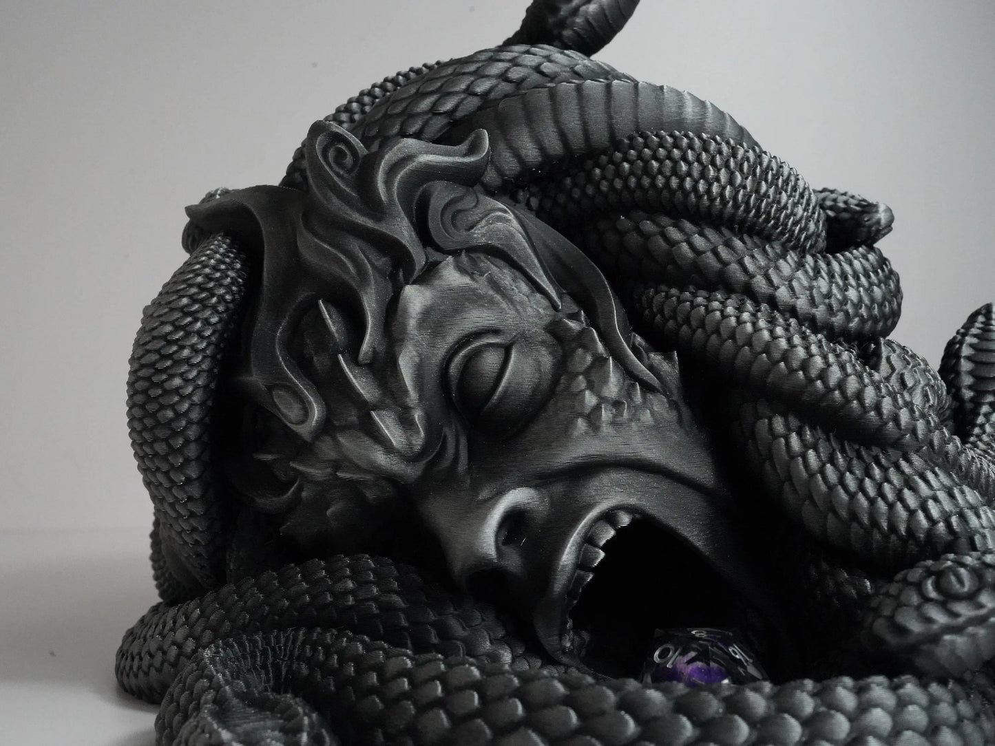 Medusa Stone Gorgon Dice Tower FeyWorks.co.uk