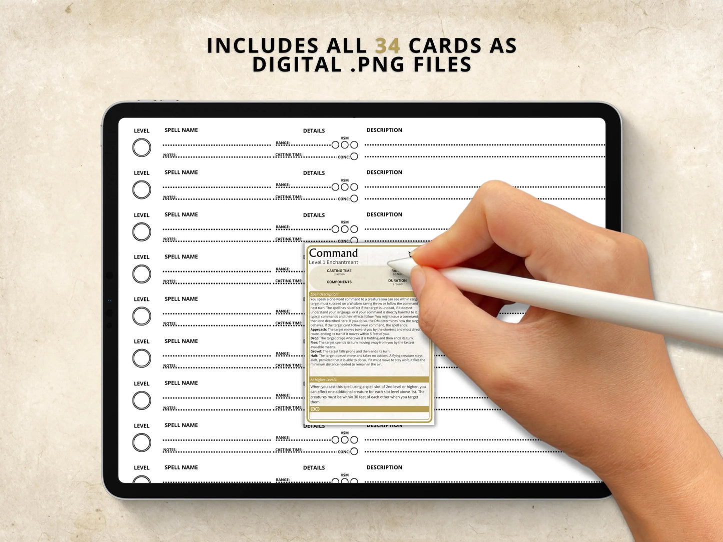 Paladin DnD Spell Cards 5e 2014 FeyWorks.co.uk