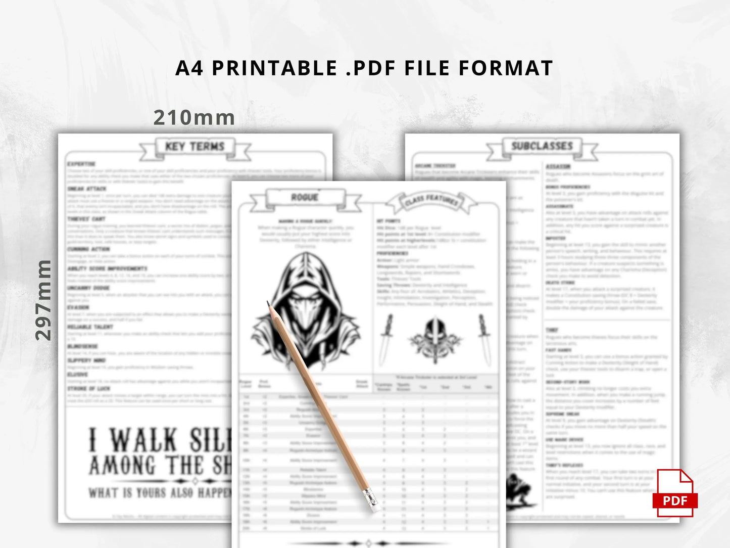 Rogue 5e 2014 Reference Guide - Cheat Sheet FeyWorks.co.uk