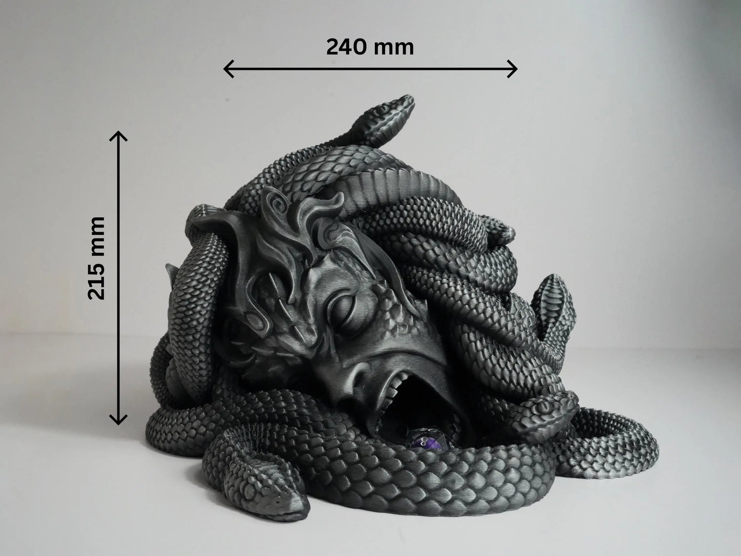 Medusa Stone Gorgon Dice Tower FeyWorks.co.uk