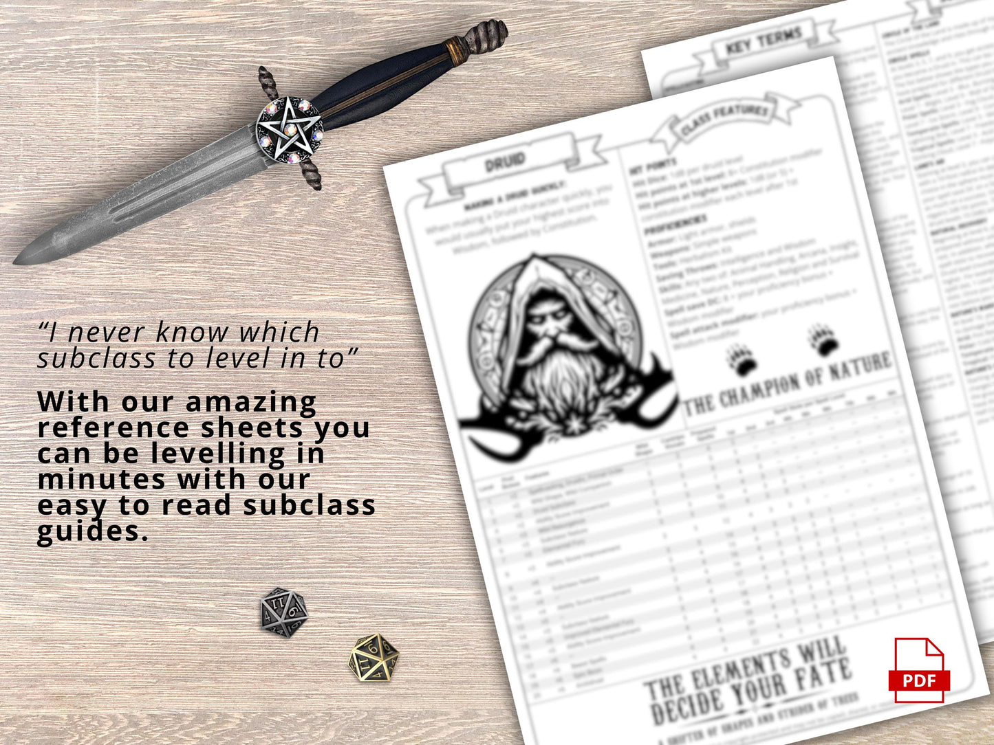 Druid 5e Cheat Sheet: Dungeons and Dragons Class Guide (PDF Download 2024 Edition)