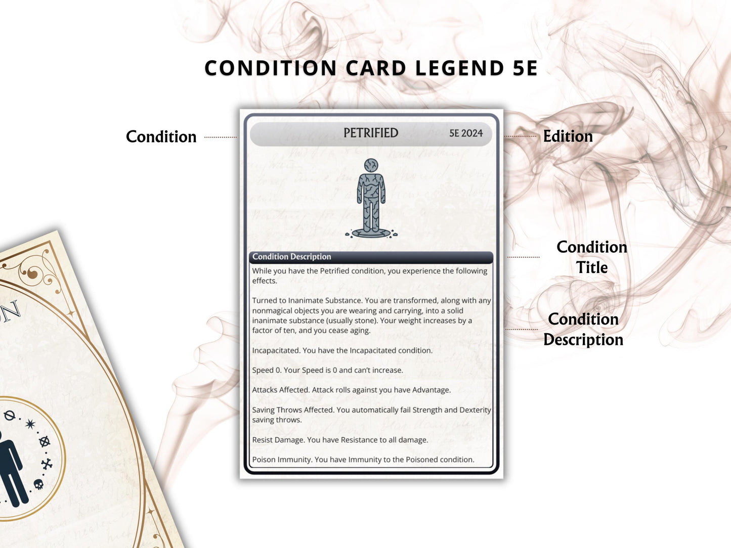 Printable DnD 5e Condition Cards, 2014 & 2024 Rules, Digital, DM Tools