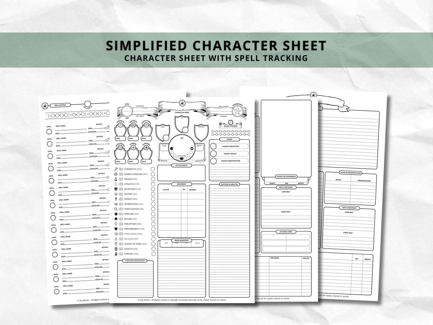 D&D Ranger Class Bundle: 5e, 5.5e Spell Cards, Cheat Sheet (Digital Download)