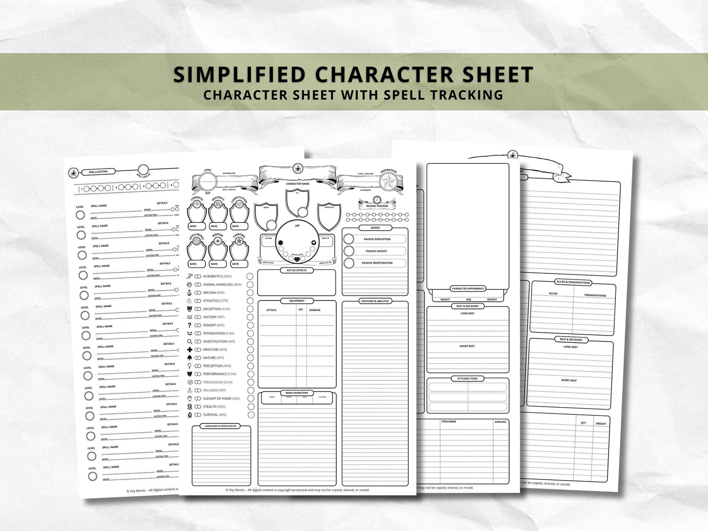 D&D Druid Class Bundle: 5e, 5.5e Spell Cards, Cheat Sheet (Digital Download)