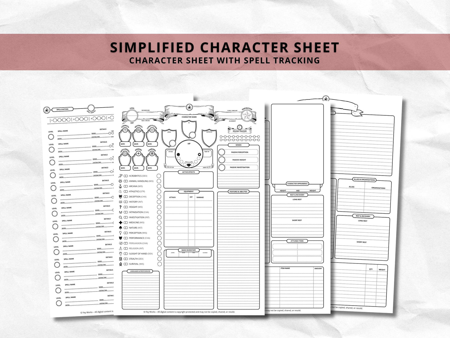 D&D Sorcerer Class Bundle: 5e, 5.5e Spell Cards, Cheat Sheet (Digital Download)