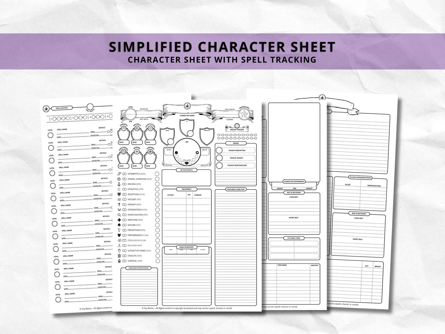 D&D Warlock Class Bundle: 5e, 5.5e Spell Cards, Cheat Sheet (Digital Download)