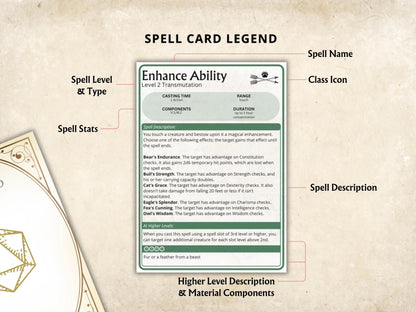 Ranger DnD Spell Cards 5e 2014 FeyWorks.co.uk