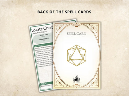 Ranger DnD Spell Cards 5e 2014 FeyWorks.co.uk