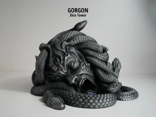 Medusa Stone Gorgon Dice Tower FeyWorks.co.uk
