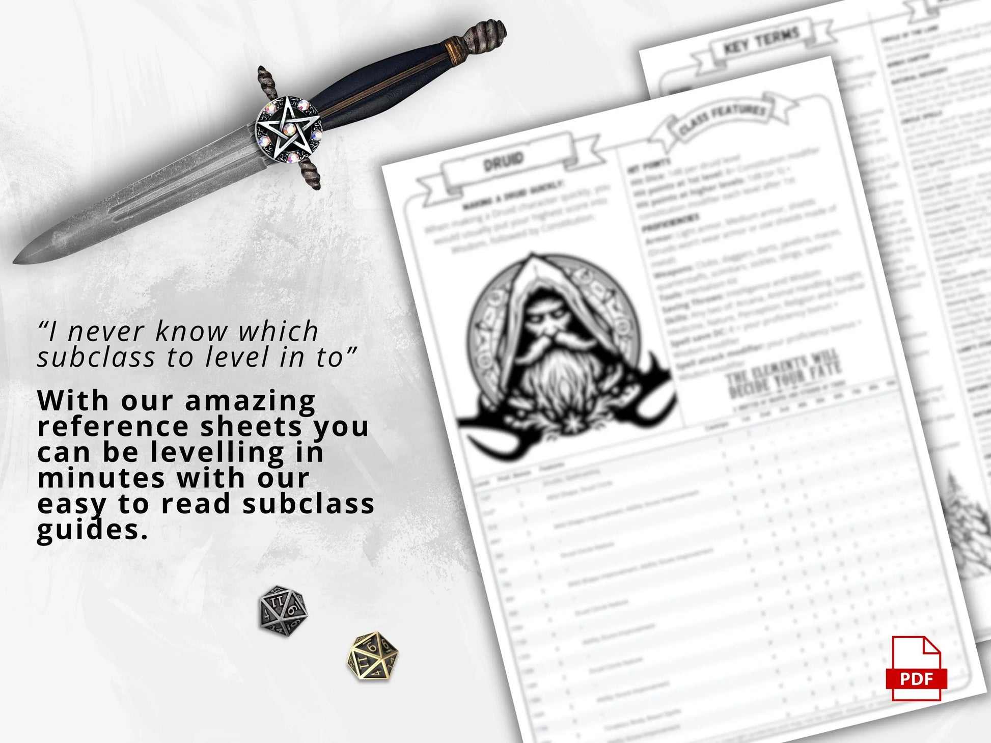 Druid 5e 2014 Reference Guide - Cheat Sheet FeyWorks.co.uk