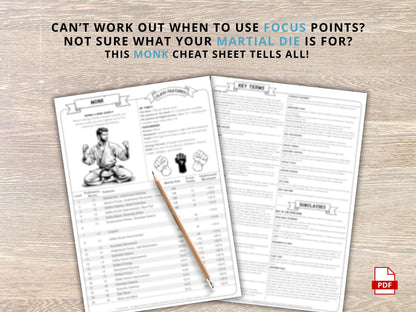 Monk 5.5 2024 Reference Guide - Cheat Sheet FeyWorks.co.uk