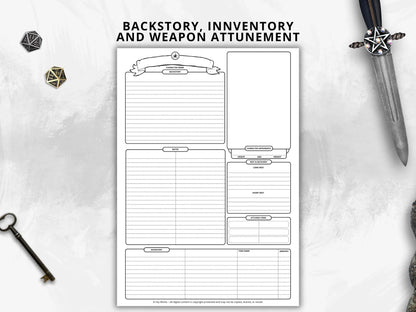 Simplified Character Sheet 5e 2014 & 5.5 2024 FeyWorks.co.uk