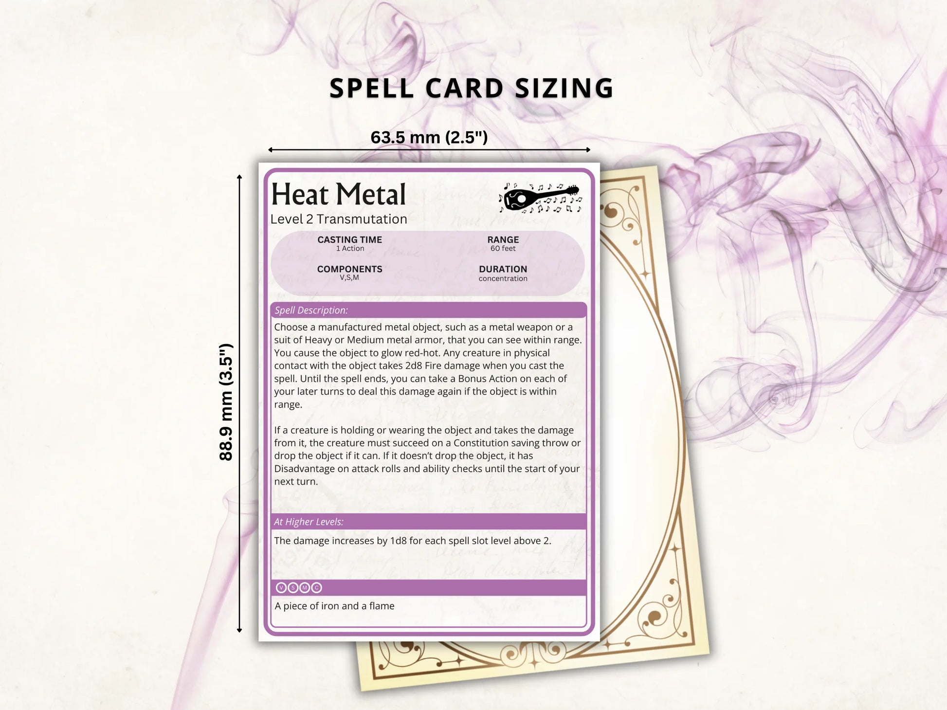 Bard DnD Spell Cards 5e 2024 FeyWorks.co.uk