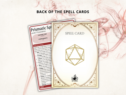 Sorcerer DnD Spell Cards 2024
