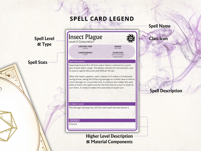 Warlock DnD Spell Cards 2024