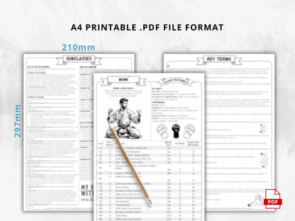 Monk 5e 2014 Reference Guide - Cheat Sheet FeyWorks.co.uk
