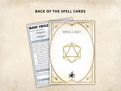 Cleric DnD Spell Cards 5e 2014 FeyWorks.co.uk