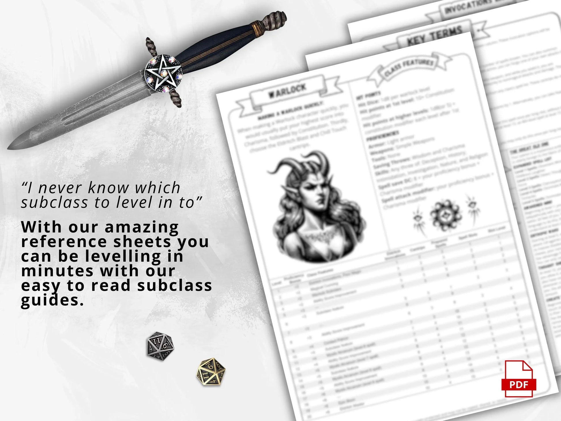 Warlock 5e 2014 Reference Guide - Cheat Sheet FeyWorks.co.uk