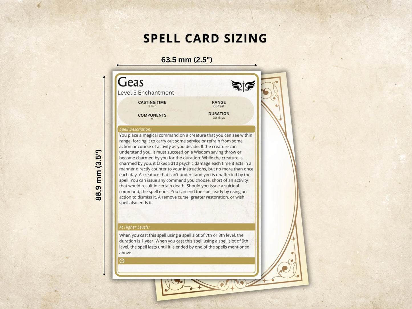 Paladin DnD Spell Cards 5e 2014 FeyWorks.co.uk