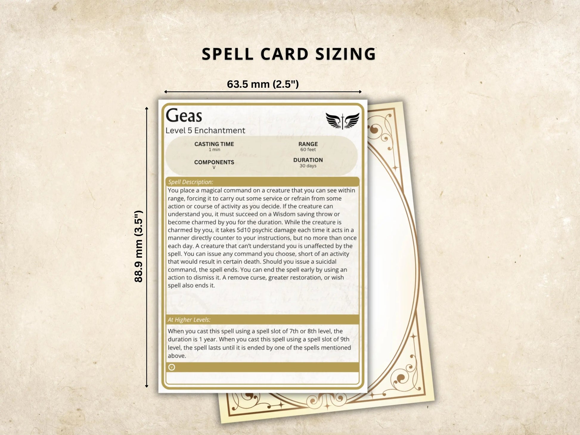 Paladin DnD Spell Cards 5e 2014 FeyWorks.co.uk