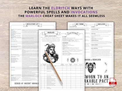 Warlock 5.5 2024 Reference Guide - Cheat Sheet FeyWorks.co.uk