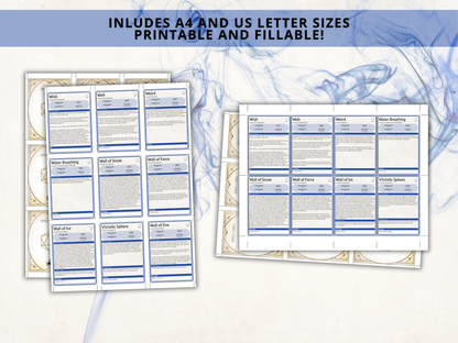 Wizard DnD Spell Cards 2024