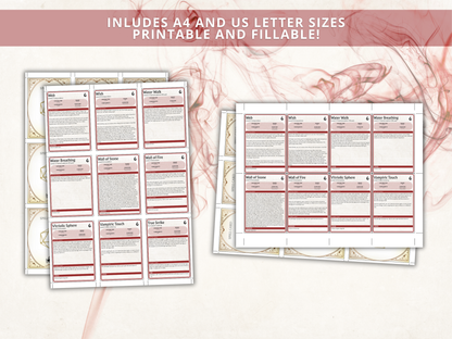 Sorcerer DnD Spell Cards 2024