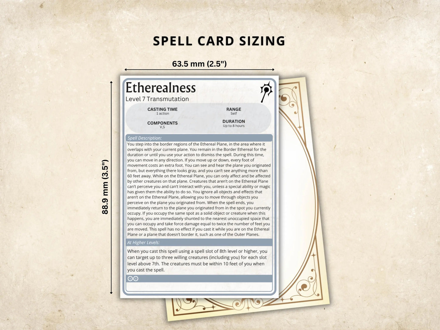 Cleric DnD Spell Cards 5e 2014 FeyWorks.co.uk