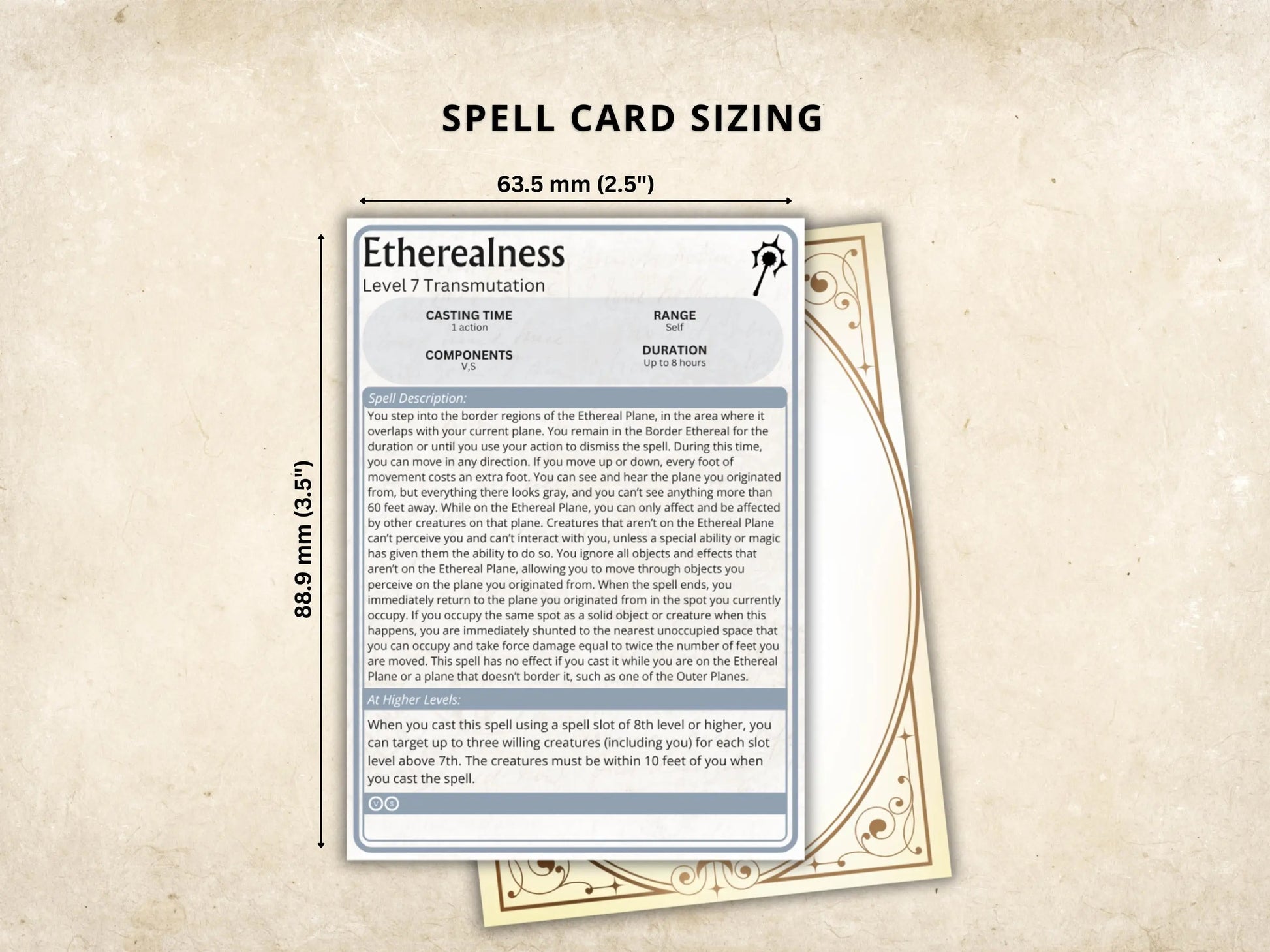 Cleric DnD Spell Cards 5e 2014 FeyWorks.co.uk