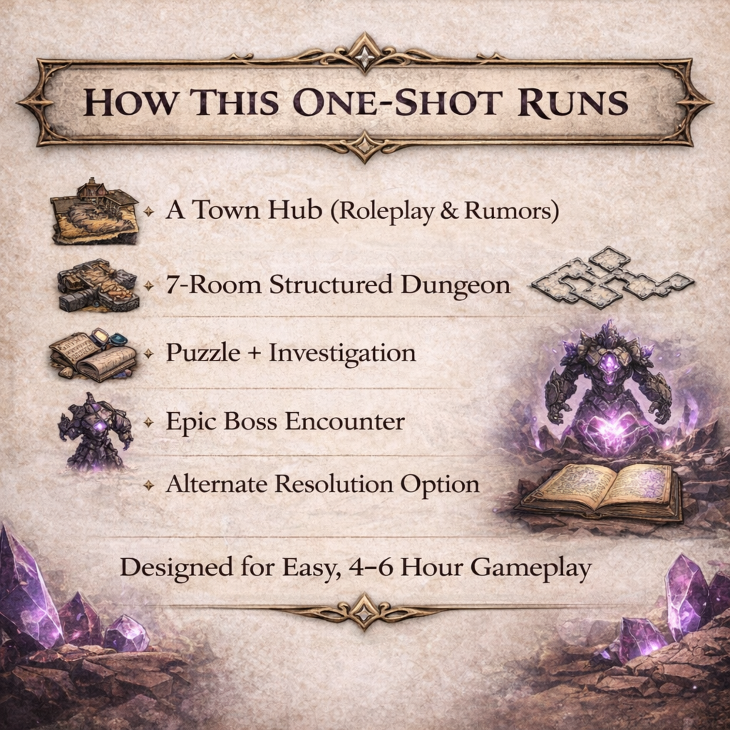 The Deep Rift – D&D 5e One-Shot Adventure (Level 5–7) | Printable & VTT Maps Included | FeyWorks