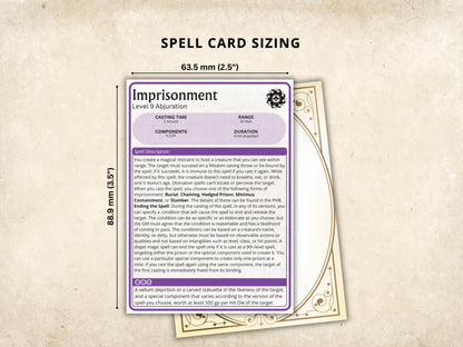 Warlock DnD Spell Cards 5e 2014 FeyWorks.co.uk